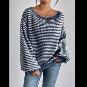 Shein Oversized Striped Sweater